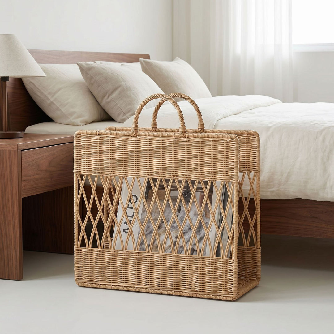 Artful Macrame Magazine Holder Bowlift