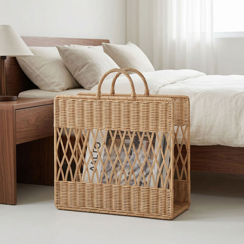 Artful Macrame Magazine Holder Bowlift