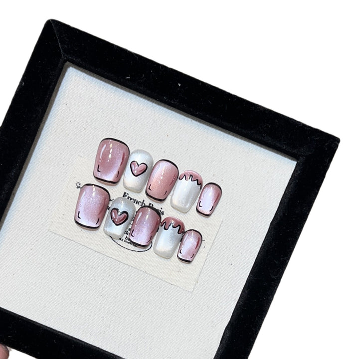 Romantic Press-On Nail Set Bowlift