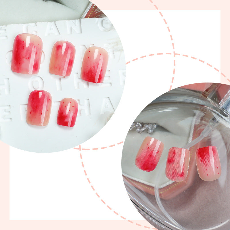 Stylish Marble Finish Press-On Nail Set Bowlift