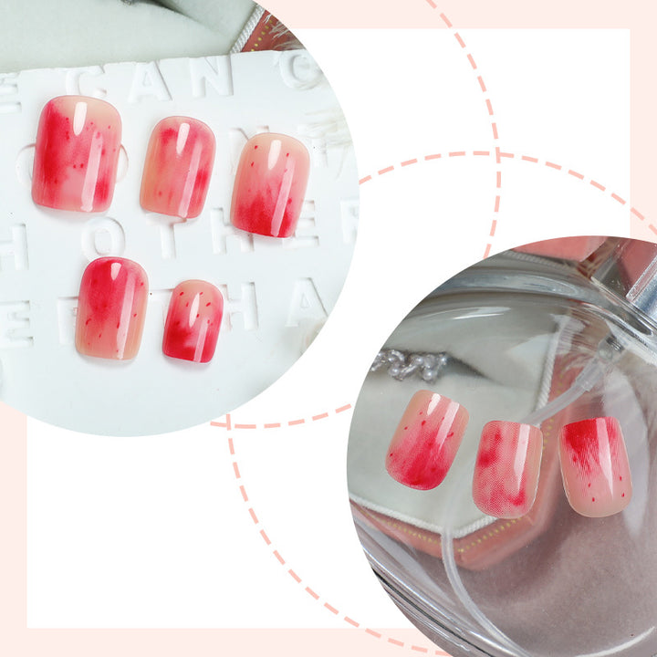 Stylish Marble Finish Press-On Nail Set Bowlift