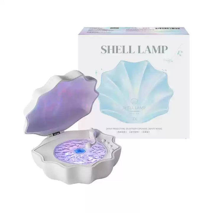 BowLift | Shell Lamp Waves Retro Bluetooth Turntable LED Night Light - Perfect Gift for Kids and Girls