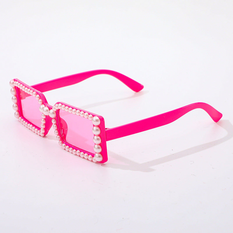 Pearl-Embellished Retro Sunglasses Bowlift