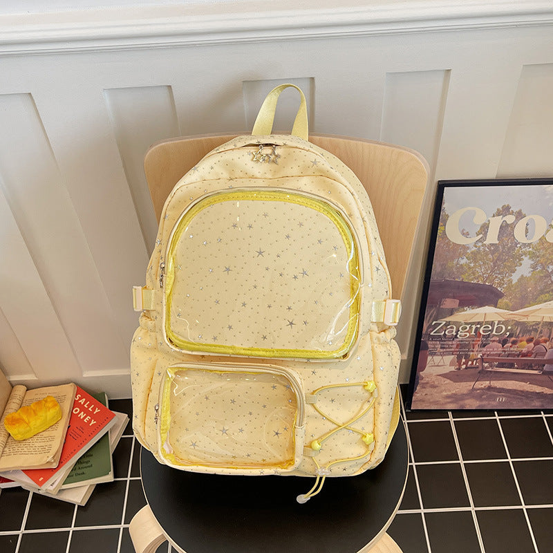 Cosmic-Themed Multi-Pocket Backpack