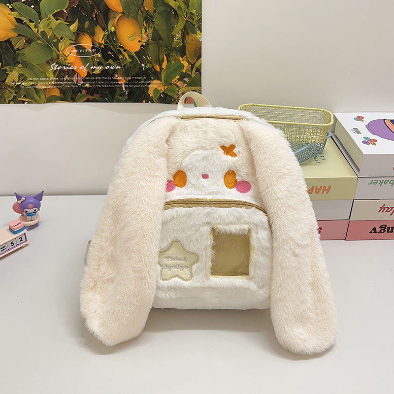 Plush Dog-Themed Mini Backpack