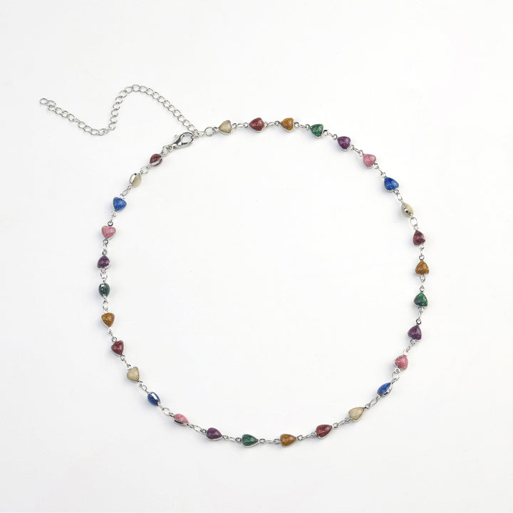 Heart-Shaped Beaded Anklet Bowlift