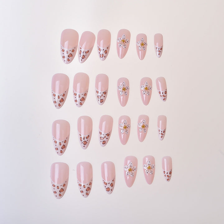 Artistic Floral-Embossed Press-On Nails Bowlift