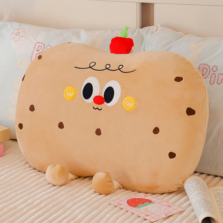 Plush pillow in cookie shape with cute face Bowlift