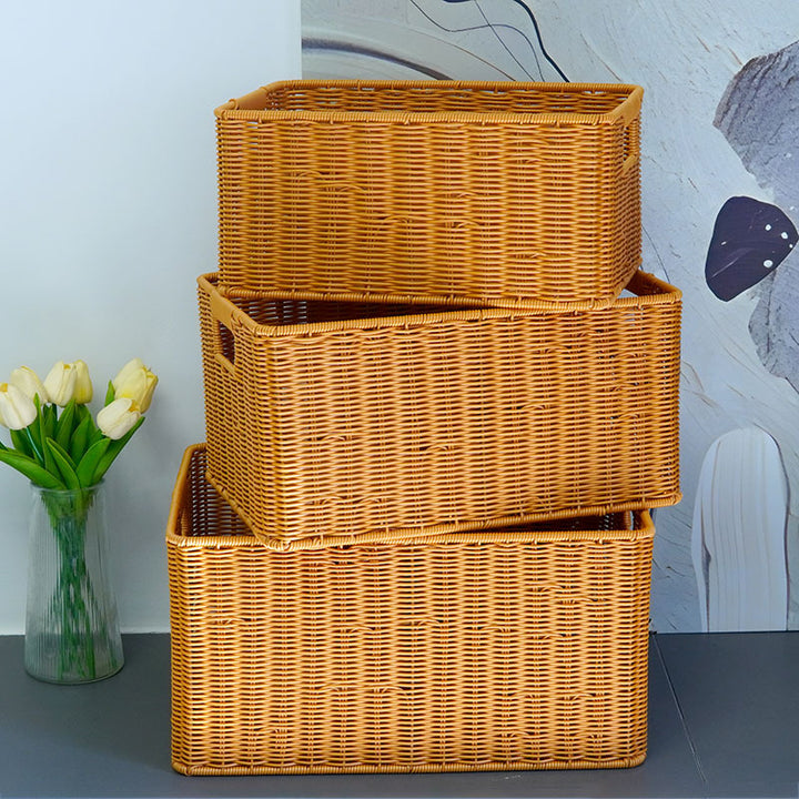 Women Large Storage Box made of Woven Material Bowlift
