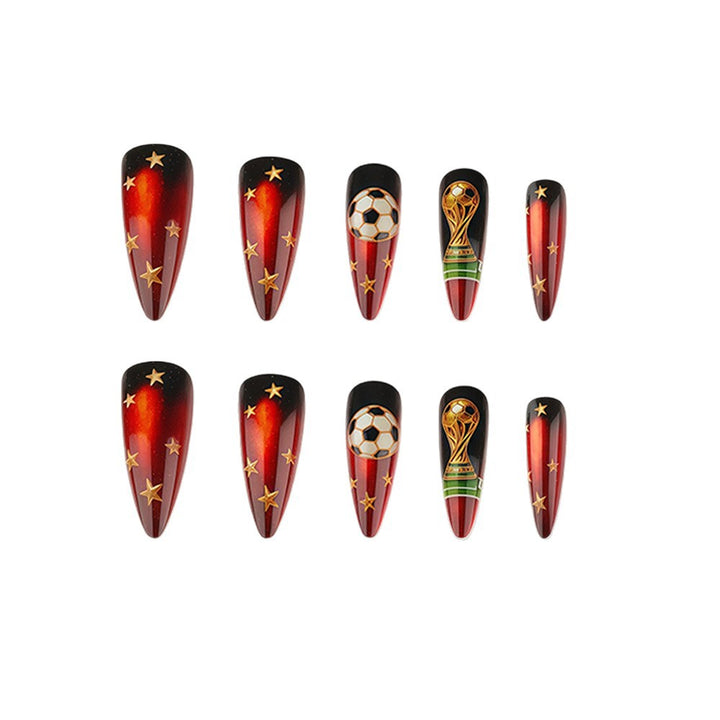 Creative Football Art Nails Bowlift