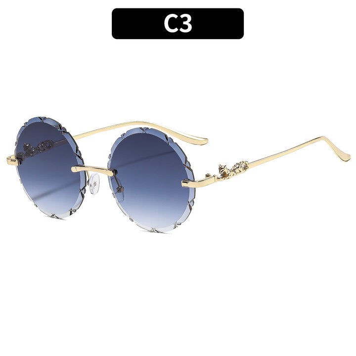 Vintage-Inspired Round Floral Sunglasses