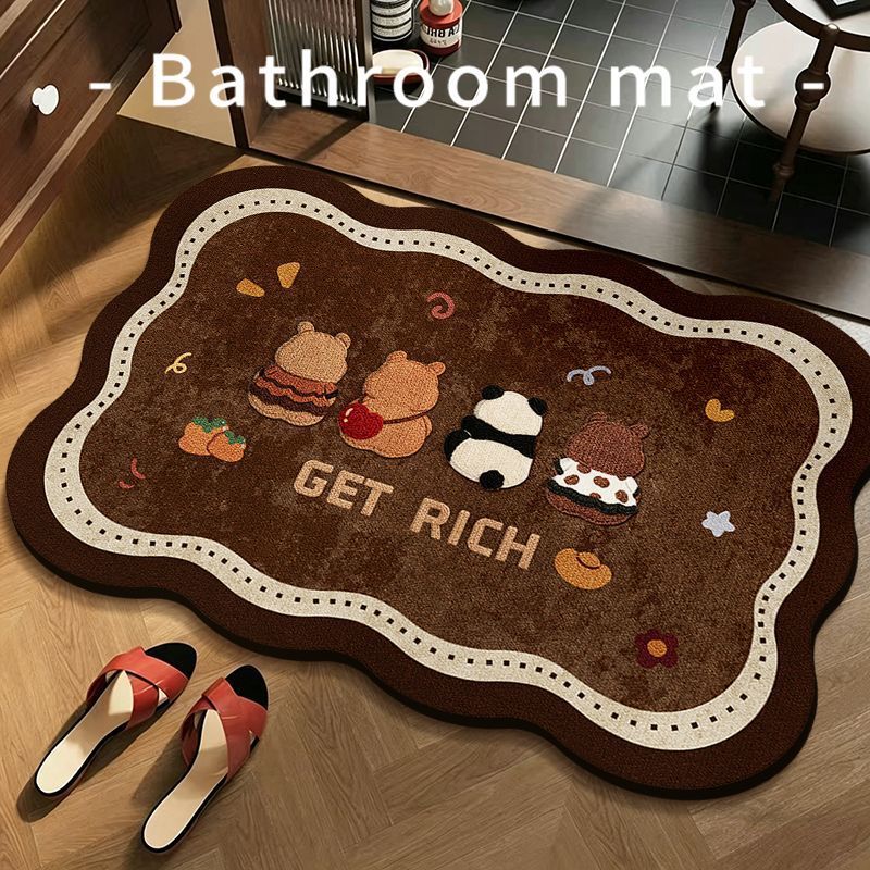 Playful Cartoon Bath Mat Bowlift