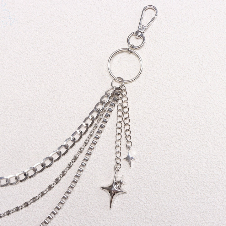 Fashionable keychain chain with sparkling stars Bowlift