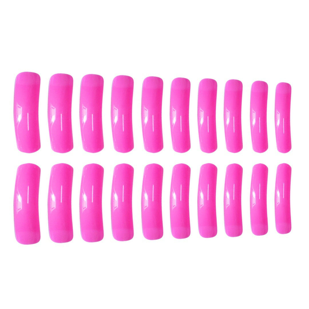 Glossy Long Press-On Nails Bowlift
