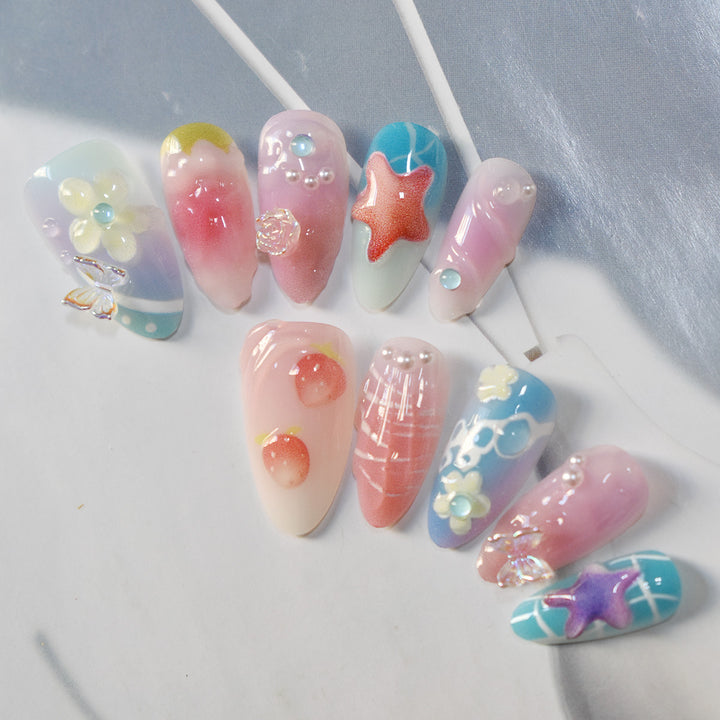 Thematic Artisan Press-On Nail Set Bowlift