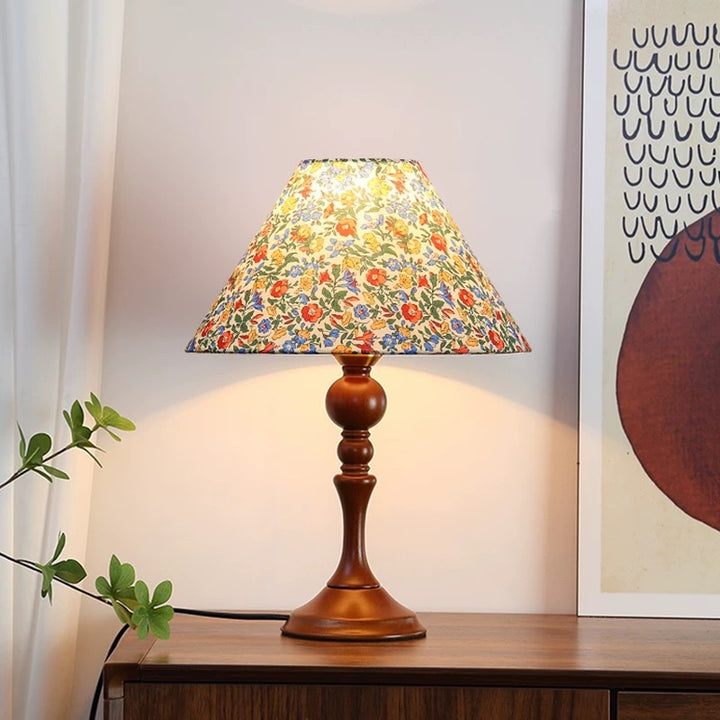 Contemporary Floral Patterned Table Lamp