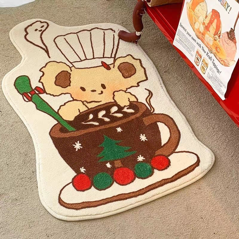 Decorative Holiday-Themed Bath Mat Bowlift