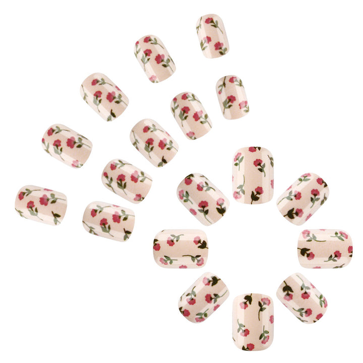 Floral Print Press-On Nail Art Bowlift