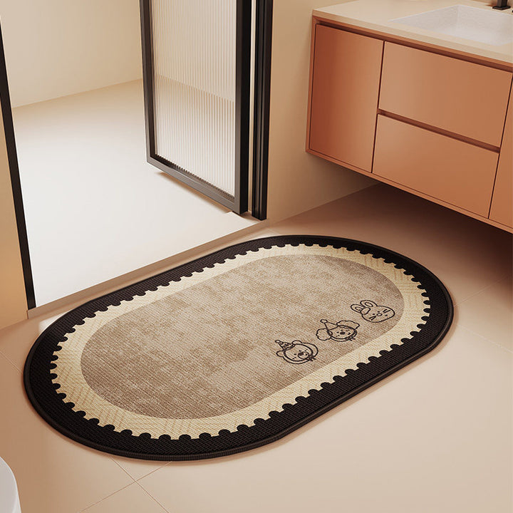 Absorbent Bathroom Rug Bowlift