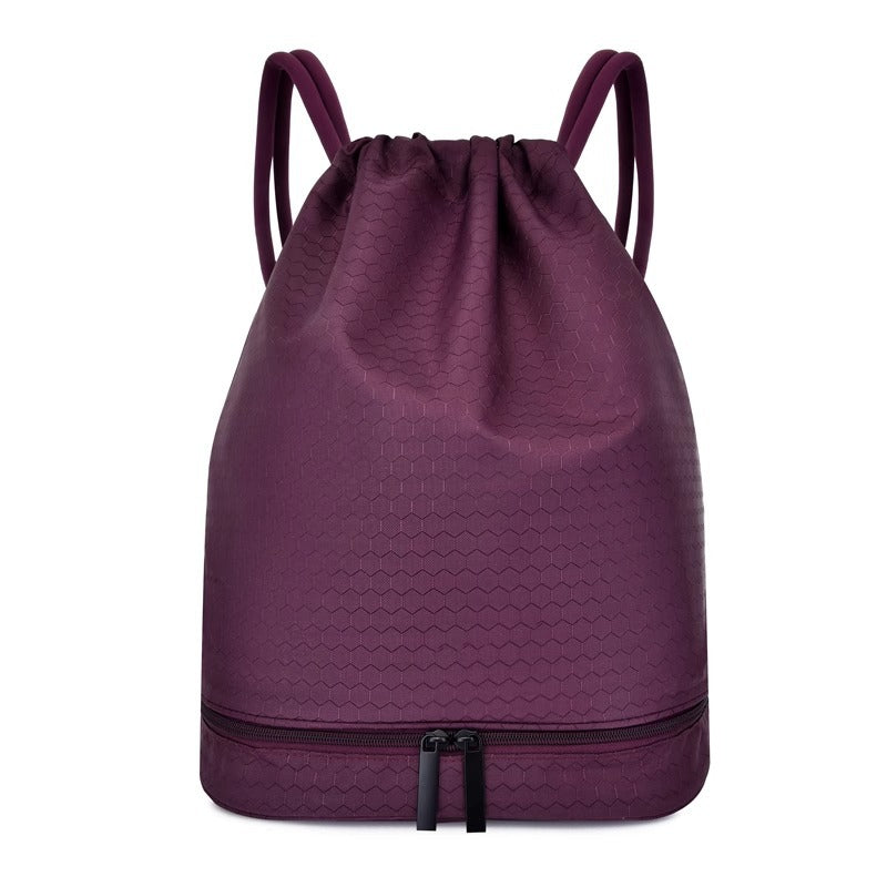 Lightweight Hexagonal Pattern Drawstring Backpack Bowlift