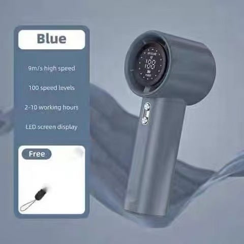 Unisex nan more compact bladeless hand fan with LED display, multi-stage control and battery operation Bowlift