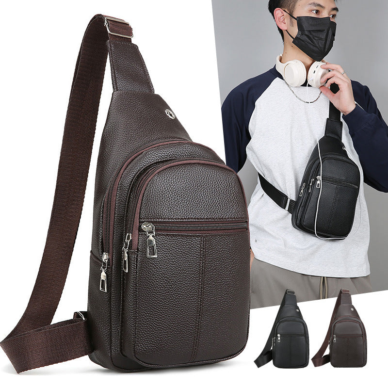 Premium Leather Sling Backpack Bowlift