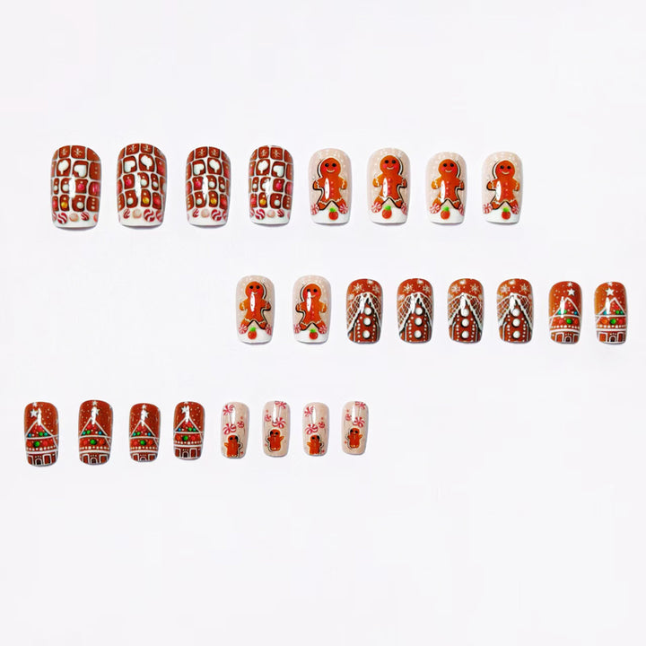 Gingerbread-Themed Nail Art Bowlift