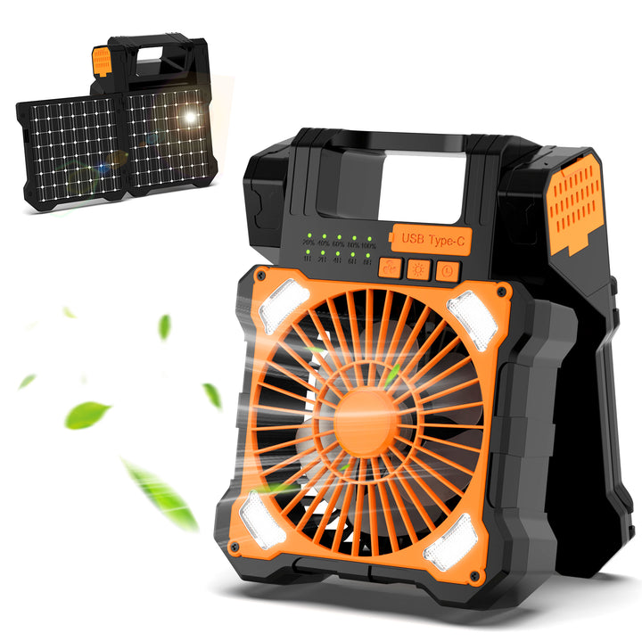 Portable Solar-Powered Rechargeable Fan Bowlift