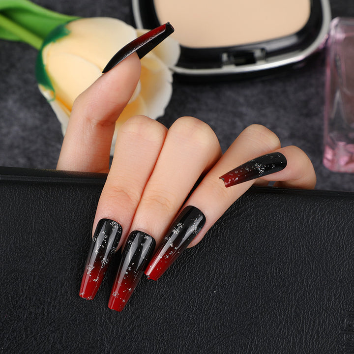 Elegant artificial nails with gold accents Bowlift