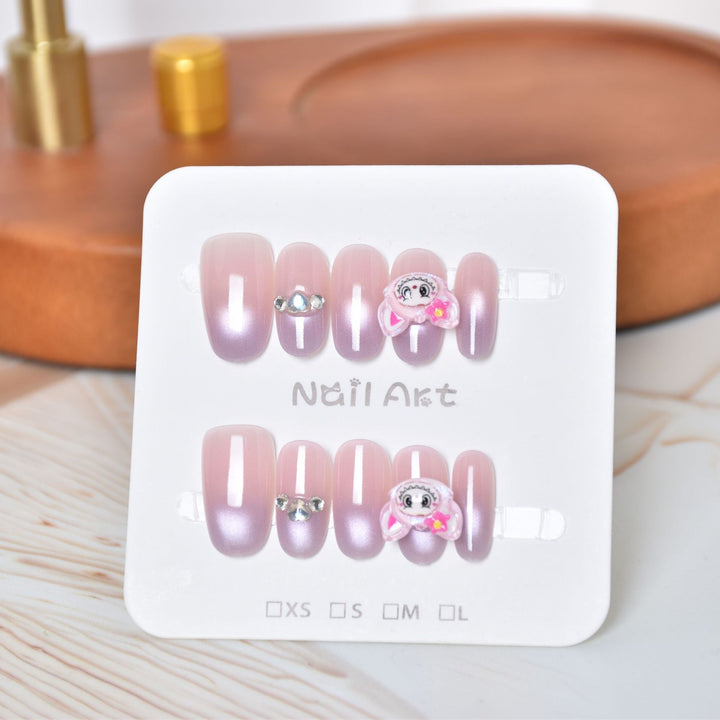 Creative Themed Press-On Nail Art Bowlift