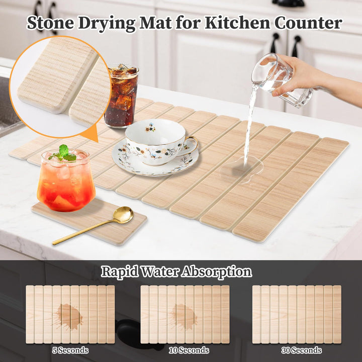 Elegant Wooden Slatted Bathroom Mat
