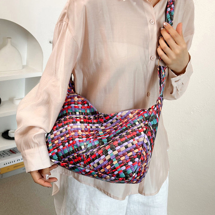 WoColorful Woven Hobo Bag Bowlift