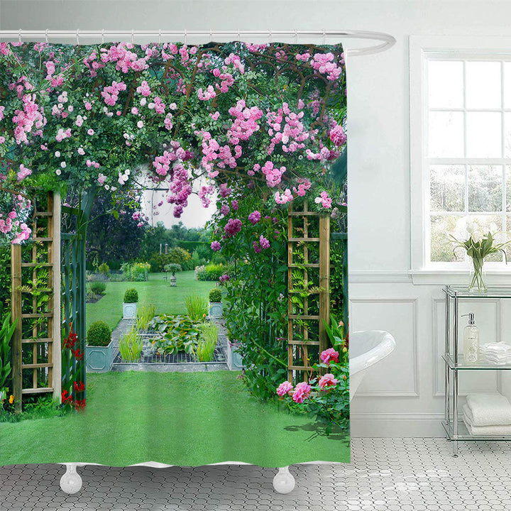 Garden Oasis Shower Curtain Bowlift