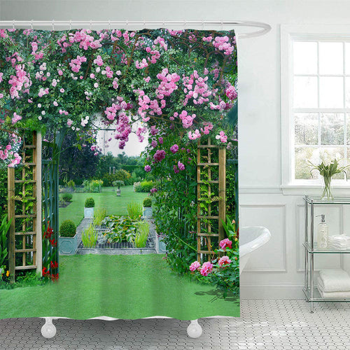 Garden Oasis Shower Curtain Bowlift