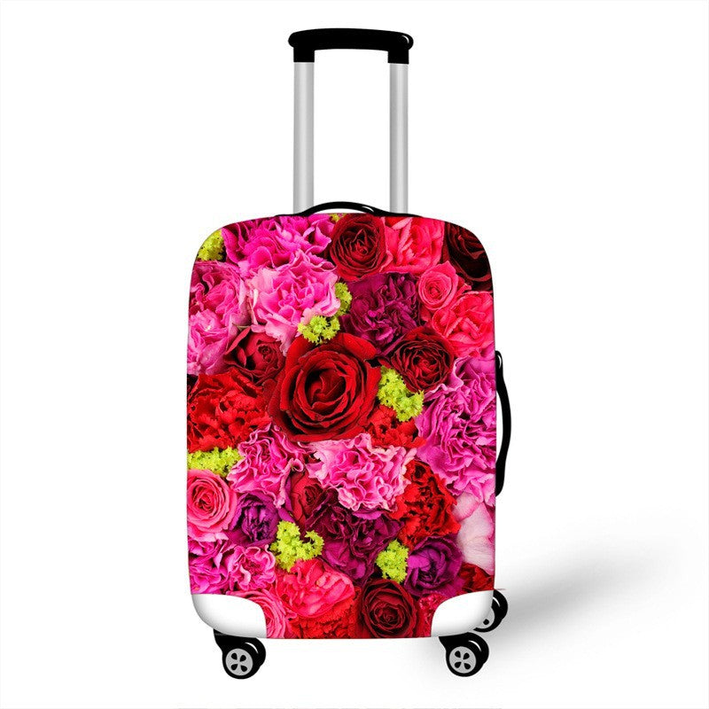 Women's hardshell travel suitcase with floral design Bowlift