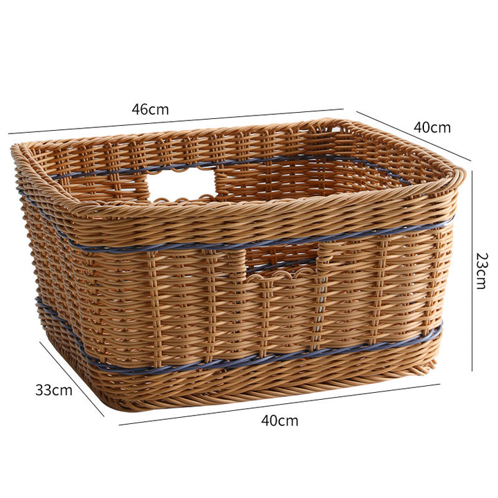 Versatile Woven Storage Basket with Cutout Handles Bowlift