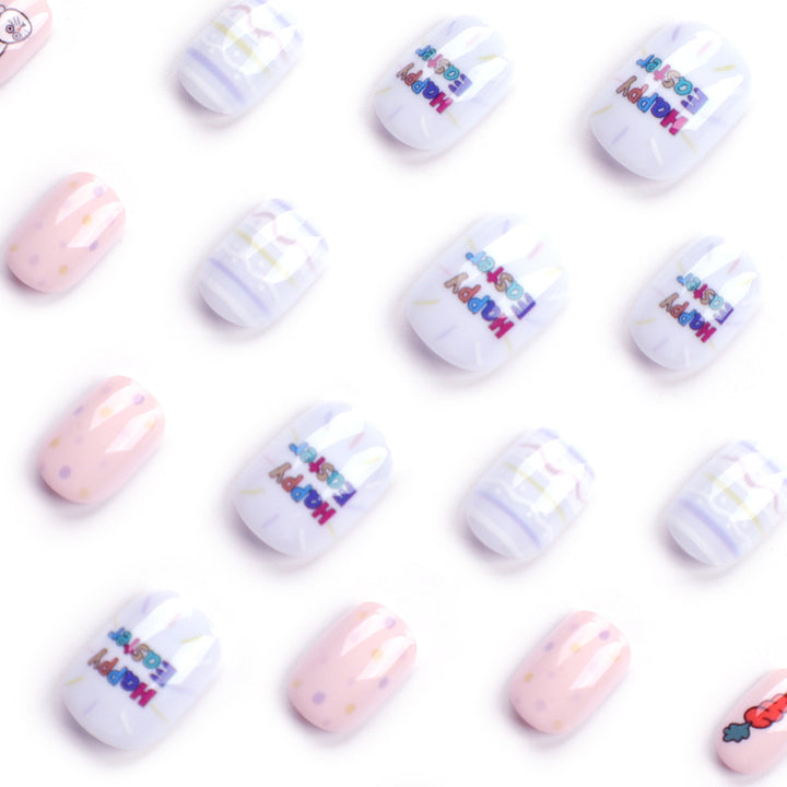 Artful nail art with cute animal motifs and pastel-colored design Bowlift