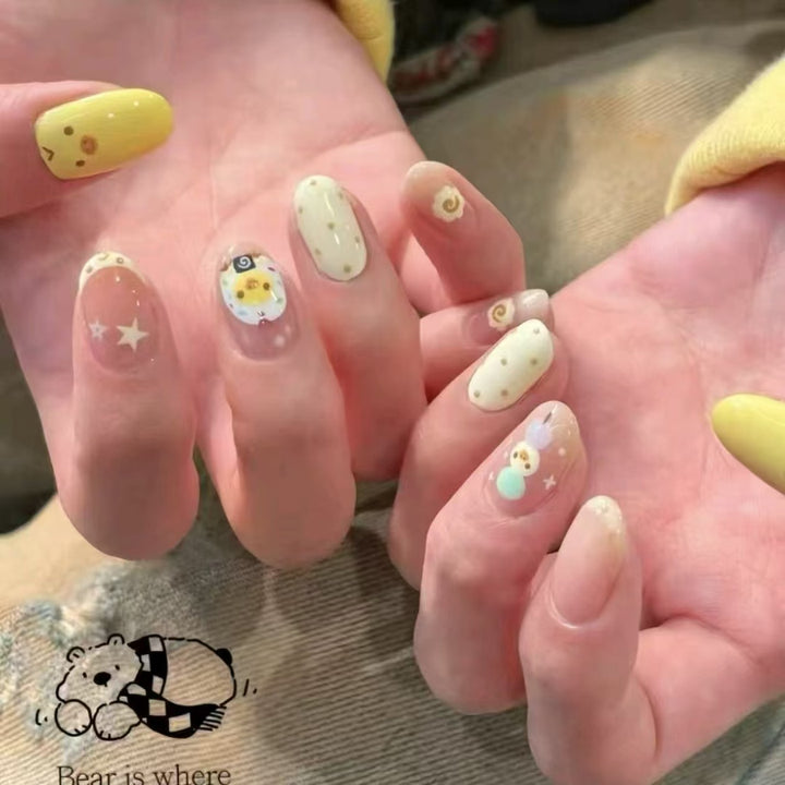 Creative Cartoon Press-On Nail Art Bowlift