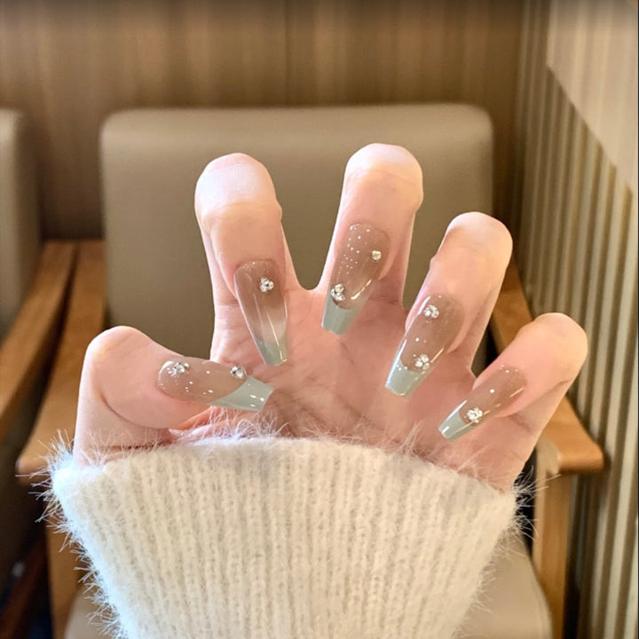 Artistic Floral Press-On Nail Set Bowlift