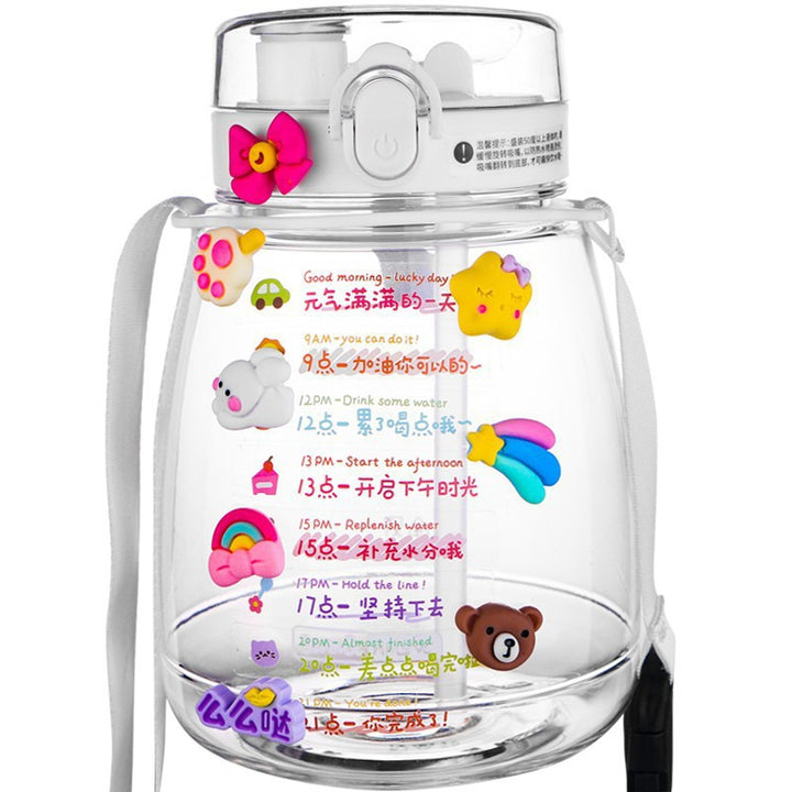 Ladies multifunctional hygiene drinking bottle with carrying strap Bowlift
