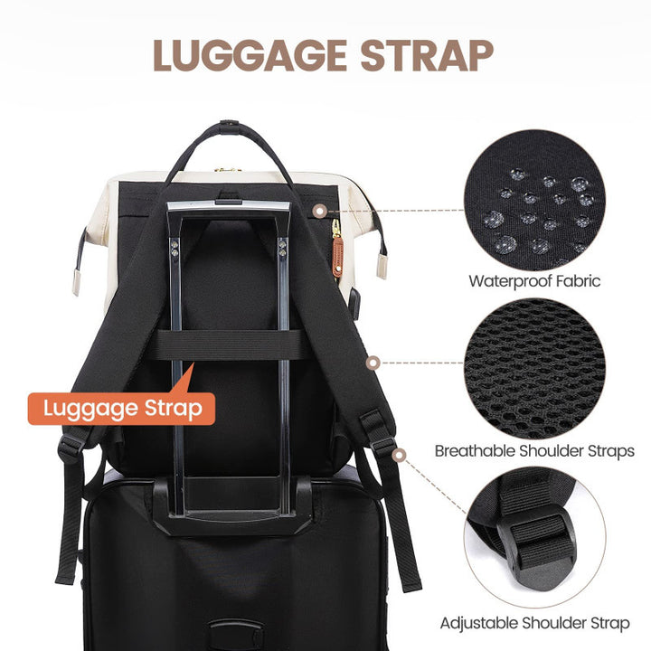 Multifunctional Laptop Backpack with Insulated Interior Compartment and Practical Outer Pockets Bowlift