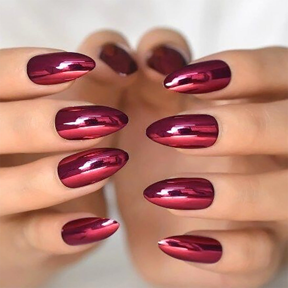 Premium Glossy Almond-Shaped Press-On Nails Bowlift 1787225060