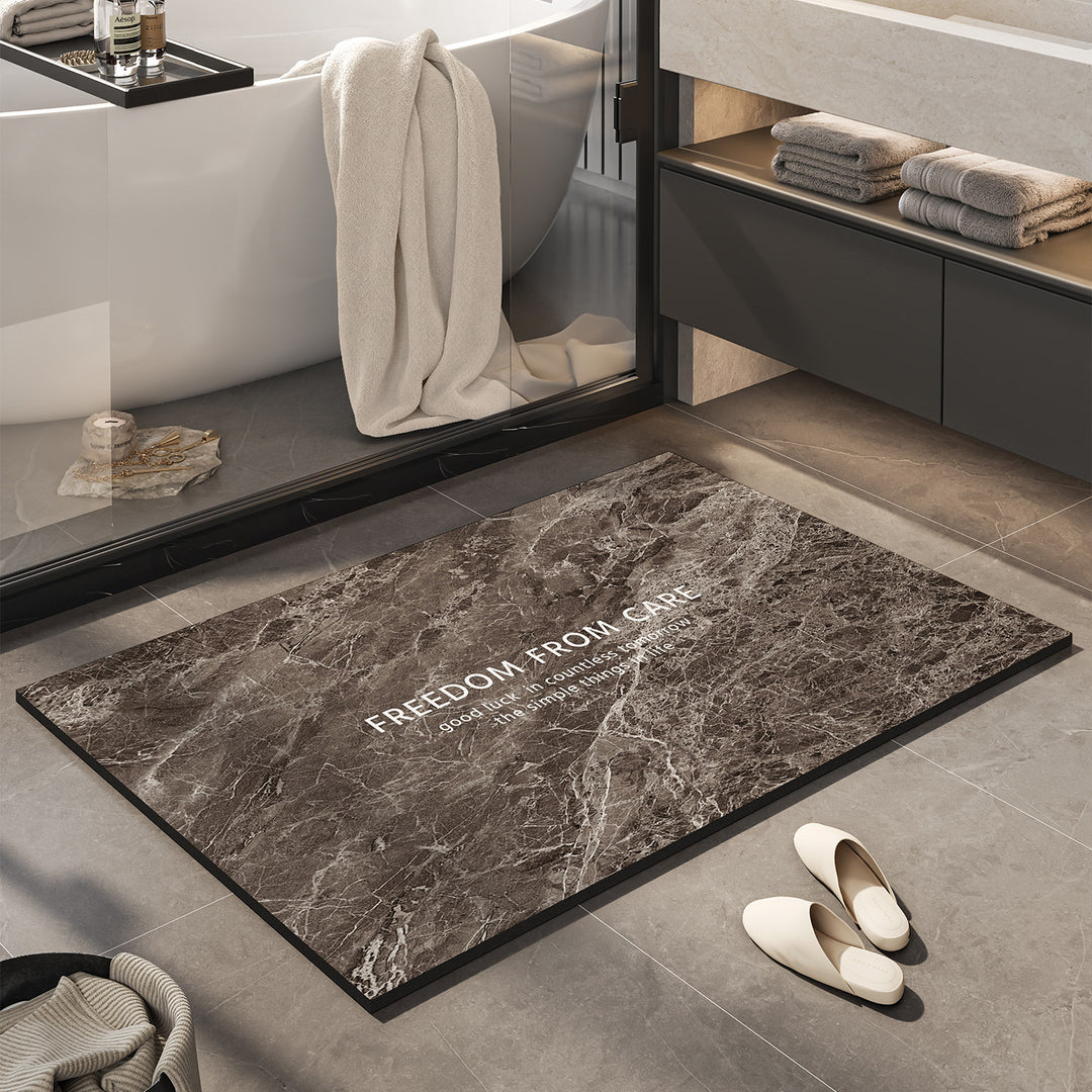 Inspirational Marble Bath Mat Bowlift