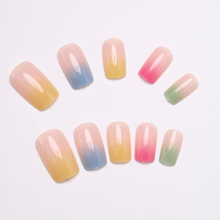 Ombre Gradient Press-On Nails Bowlift