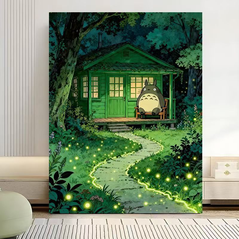 Enchanted Forest Scene Canvas Art Print Bowlift
