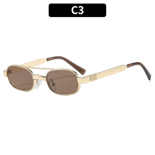 Vintage-Inspired Narrow Frame Sunglasses