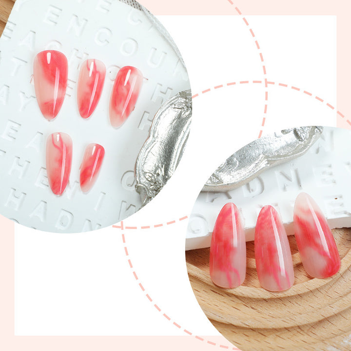 Nail set with marbled design Bowlift