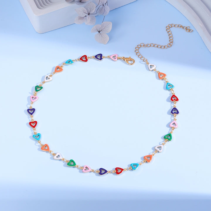 Colorful Heart Charm Anklet Bowlift