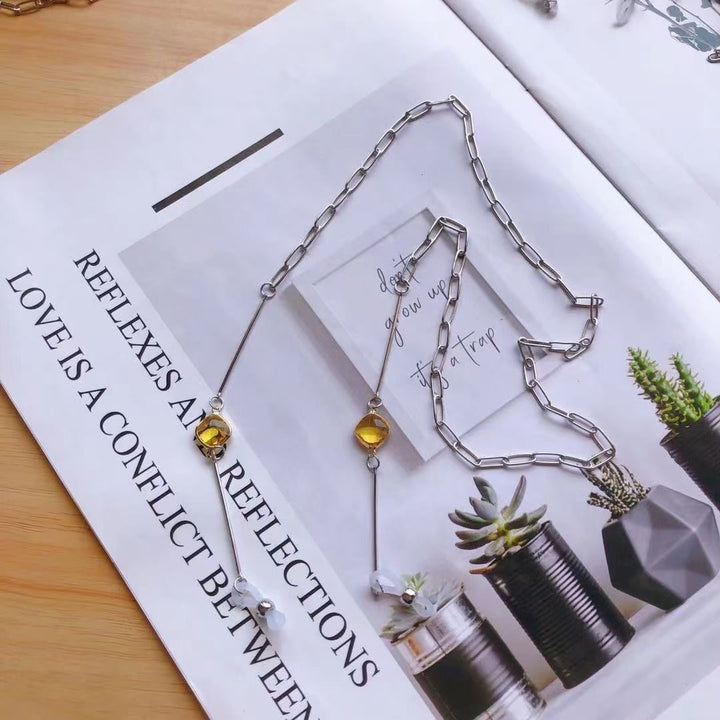 Fashionable glasses holder chain with colorful crystal pendants Bowlift