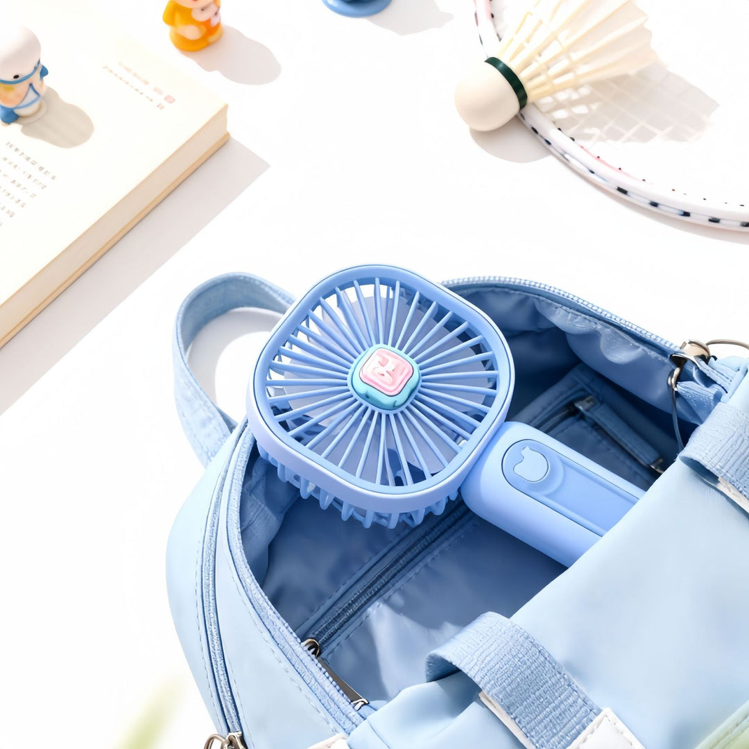 Women's portable hand fan with cute bear design Bowlift